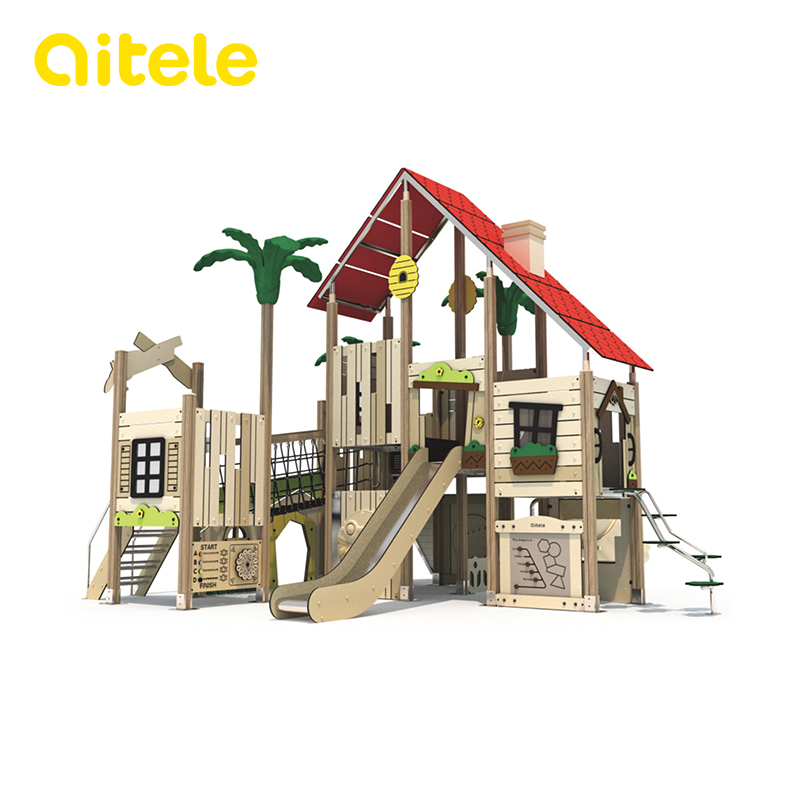 Öko-Holz-Serie Outdoor-Spielplatz GW-02702