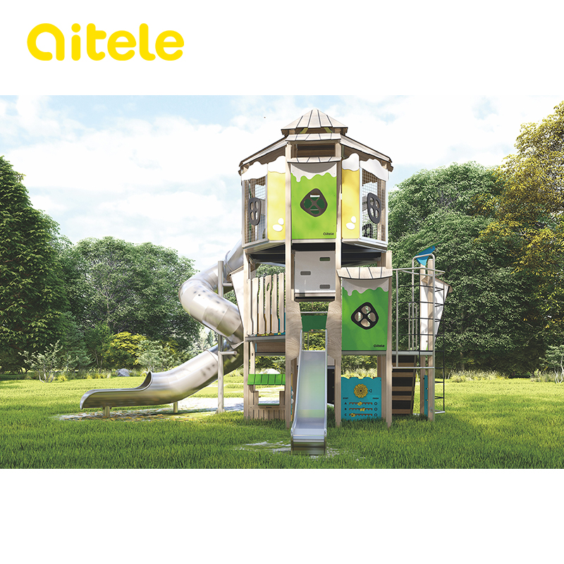 Öko-Holz-Serie Outdoor-Spielplatz GW-06201