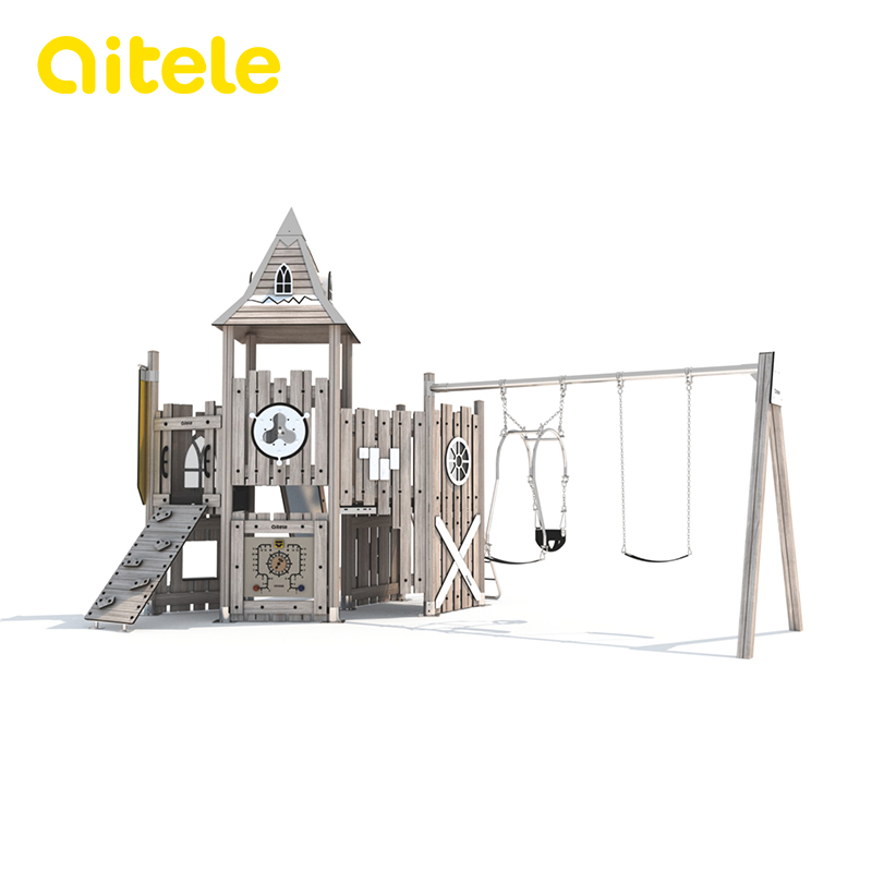 Öko-Holz-Serie Outdoor-Spielplatz GW-02402